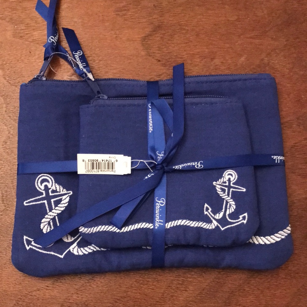 Periwinkle by Barlow Set of 2 Jewelry Bags New/tag